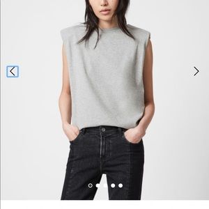 AllSaints gray cotton tank